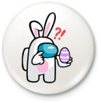 printfashion Among Us Nyuszi - Kitűző, hűtőmágnes - Fehér (6788373)