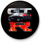 printfashion Nissan GTR - Kitűző, hűtőmágnes - Fekete (3093075)