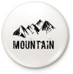 printfashion Mountain - Kitűző, hűtőmágnes - Fehér (4717589)