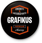 printfashion Grafikus prémium minőség - Kitűző, hűtőmágnes - Fekete (3097156)
