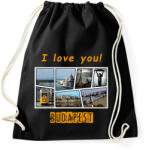 printfashion i love you budapest - Sportzsák, Tornazsák - Fekete (1715204)