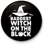 printfashion Witch on the block - Kitűző, hűtőmágnes - Fekete (3099110)
