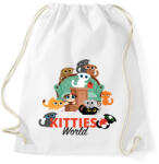 printfashion Cica világ - Sportzsák, Tornazsák - Fehér (1071697)