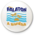 printfashion Nekem a Balaton a Riviéra - Kitűző, hűtőmágnes - Fehér (16400299)