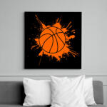 printfashion Kosárlabda - Vászonkép - Fekete (16251947)