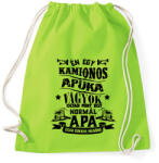 printfashion Kamionos Apuka - Sportzsák, Tornazsák - Limezöld (331752)