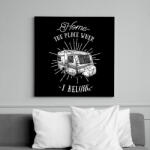 printfashion Otthon bárhol lehet - Vászonkép - Fekete (6642197)