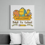 printfashion Üdv a suliban! - Vászonkép - Fehér (6627629)