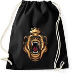 printfashion Gorilla király - Sportzsák, Tornazsák - Fekete (2918135)