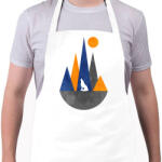 printfashion Farkas és hegyek 2 - Kötény - Fehér (5231889)