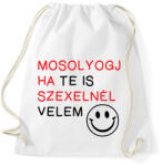 printfashion Mosolyogj ha te is - Sportzsák, Tornazsák - Fehér (5379912)