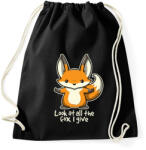 printfashion Look At All The Fox I Give - Sportzsák, Tornazsák - Fekete (4810019)