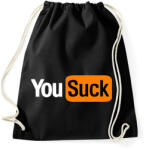 printfashion you suck - Sportzsák, Tornazsák - Fekete (2793172)