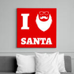 printfashion ilovesanta - Vászonkép - Piros (10735662)