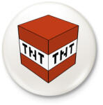 printfashion Minecraft TNT - Kitűző, hűtőmágnes - Fehér (3087505)