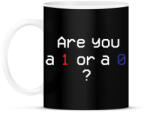 printfashion Are you 1 or 0? - Bögre - Fekete (793482)