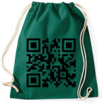 printfashion QR-kód - Sportzsák, Tornazsák - Sötétzöld (2317432)
