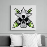 printfashion Skull and blade - Vászonkép - Fehér (6623696)