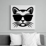 printfashion Cica Fej - Vászonkép - Fehér (11125240)
