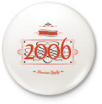 printfashion since-2006-red-black - Kitűző, hűtőmágnes - Fehér (3076579)
