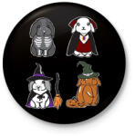 printfashion halloween nyuszik - Kitűző, hűtőmágnes - Fekete (14540604)