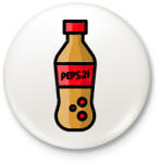 printfashion PEPSZI - Kitűző, hűtőmágnes - Fehér (10995064)