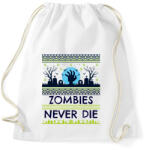 printfashion Zombies Never Die - Sportzsák, Tornazsák - Fehér (9534068)
