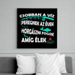 printfashion Csobban a víz- peregnek az évek - Vászonkép - Fekete (6657576)