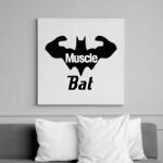 printfashion Muscle bat - Vászonkép - Fehér (6632667)