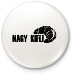 printfashion Nagy Kifli - páros minta - Kitűző, hűtőmágnes - Fehér (16810428)