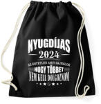 printfashion Nyugdijas lettem - Sportzsák, Tornazsák - Fekete (16420926)