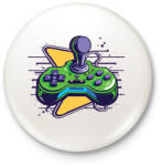 printfashion gamer - Kitűző, hűtőmágnes - Fehér (16646066)