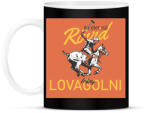 printfashion Az élet túl rövid - Irány lovagolni - Bögre - Fekete (6326949)