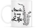 printfashion music is my life - Bögre - Fehér (2165422)