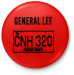 printfashion GENERAL LEE - Kitűző, hűtőmágnes - Piros (3627167)