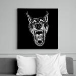 printfashion Wild wolf - Vászonkép - Fekete (10593764)