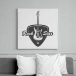 printfashion rock gitár - Vászonkép - Fehér (6635818)