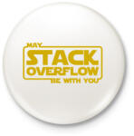 printfashion A Stack Overflow legyen veled - Kitűző, hűtőmágnes - Fehér (3921395)