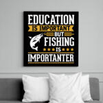 printfashion A tanulás fontos, de a pecázás fontosabb - Vászonkép - Fekete (6645689)