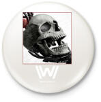 printfashion WestWorld skull - Kitűző, hűtőmágnes - Fehér (7423498)