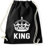 printfashion KING - Sportzsák, Tornazsák - Fekete (921430)