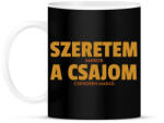printfashion Szeretem, amikor a csajom csendben marad - Bögre - Fekete (11494332)