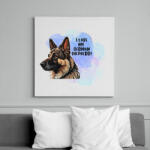 printfashion I love my german shepherd - Vászonkép - Fehér (14660255)