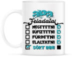 printfashion Apa feladatai - fekete szöveggel - Bögre - Fehér (16137285)