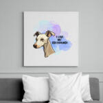 printfashion I love my greyhound - Vászonkép - Fehér (14243849)
