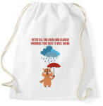 printfashion After all the rain and clouds promise you that it will shine - Sportzsák, Tornazsák - Fehér (14379734)