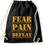printfashion Fear, Pain, Defeat - Cobra Kai - Sportzsák, Tornazsák - Fekete (11776719)