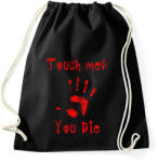 printfashion touch me and you die - Sportzsák, Tornazsák - Fekete (1774245)