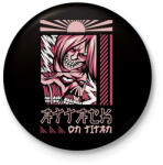 printfashion Attack on titan - Kitűző, hűtőmágnes - Fekete (16750567)