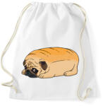 printfashion Mopsz kenyér - Sportzsák, Tornazsák - Fehér (11905225)
